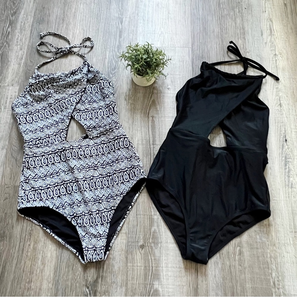 NWT Old Navy Bundle of 2 One Piece Cut Up Swimwear